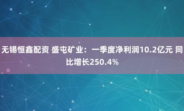 无锡恒鑫配资 盛屯矿业：一季度净利润10.2亿元 同比增长250.4%