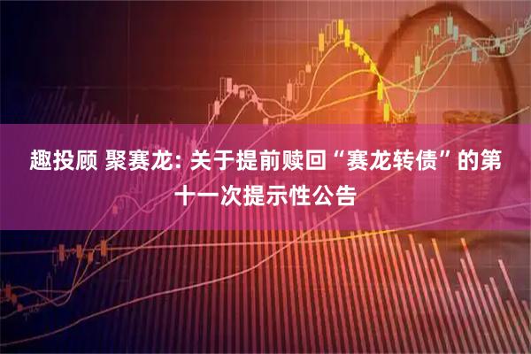 趣投顾 聚赛龙: 关于提前赎回“赛龙转债”的第十一次提示性公告
