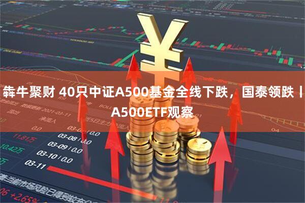 犇牛聚财 40只中证A500基金全线下跌,国泰领跌丨A500ETF观察