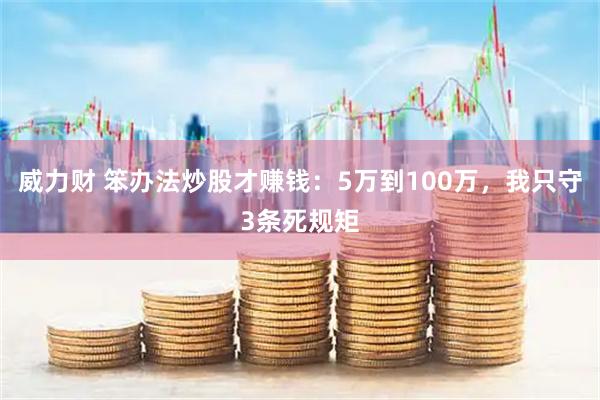 威力财 笨办法炒股才赚钱：5万到100万，我只守3条死规矩