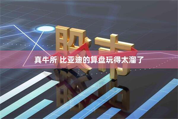 真牛所 比亚迪的算盘玩得太溜了