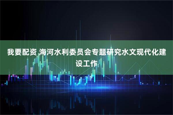 我要配资 海河水利委员会专题研究水文现代化建设工作