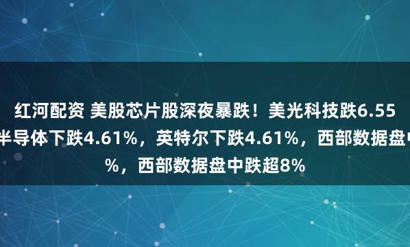 红河配资 美股芯片股深夜暴跌！美光科技跌6.55%，超威半导体下跌4.61%，英特尔下跌4.61%，西部数据盘中跌超8%
